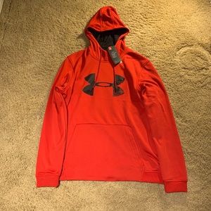 Red Big-Logo Fleece Hoodie UA